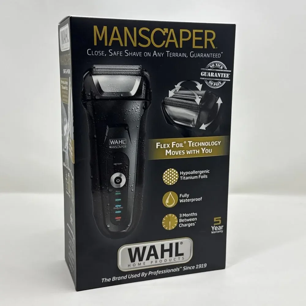 Wahl Manscaper Waterproof Flex Foil Shaver 7061L/7074 - Black